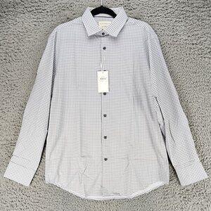 Construct Shirt Mens Large Blue Long Sleeve Button Up *NWT*